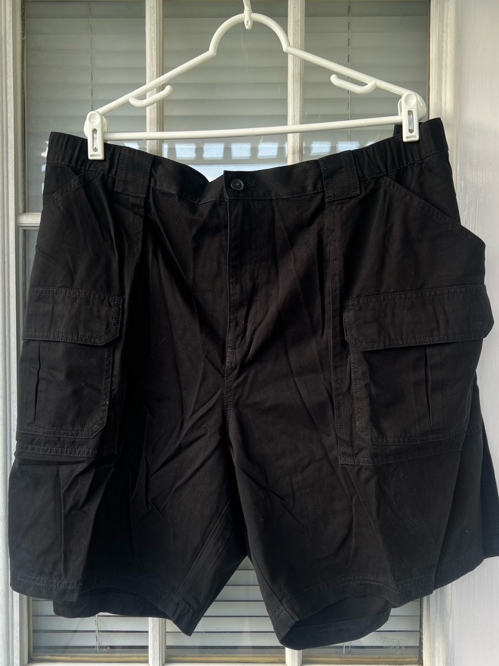 croft & barrow Black Men's Cargo Shorts with Flap Pockets